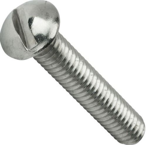 4-40 X 1/2 MACHINE SCREW ROUND SLOT ZINC PLATED